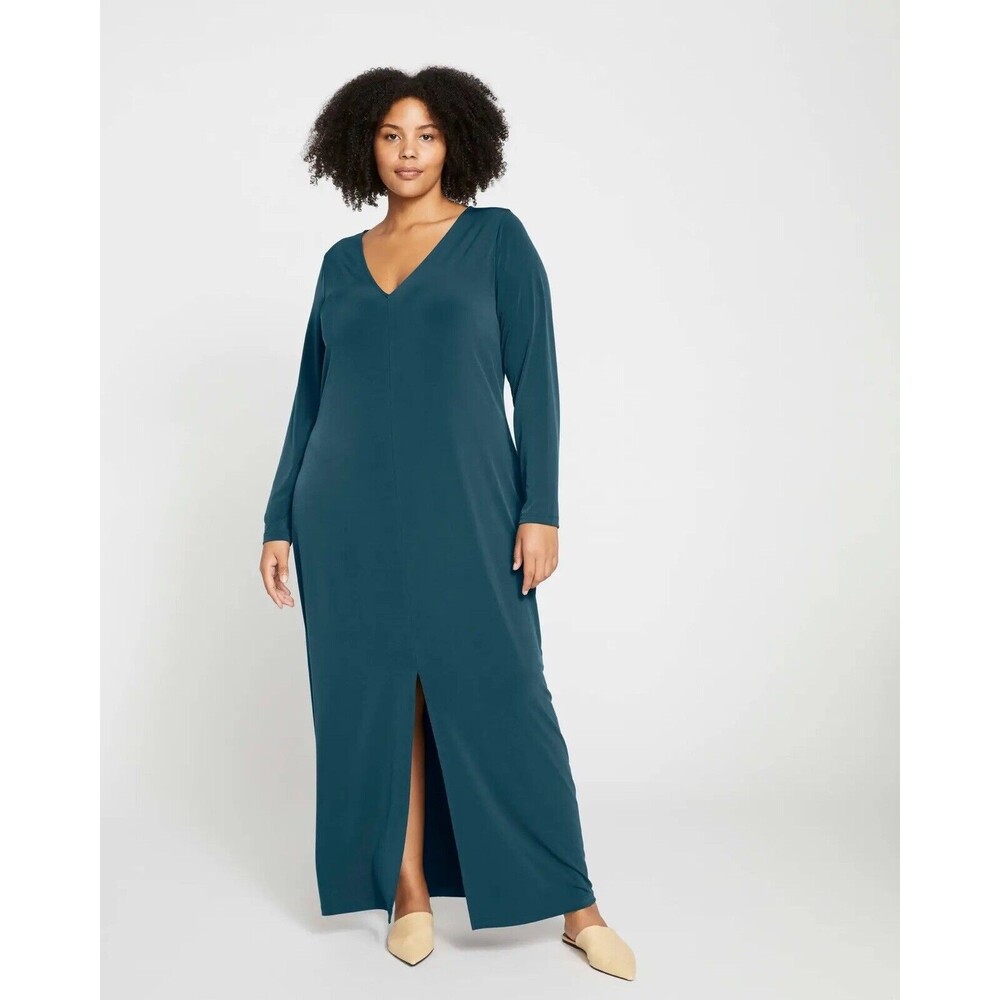 NEW Universal Standard Clean Column Maxi Dress Deep Sea size 3XS/2-4 with Tags